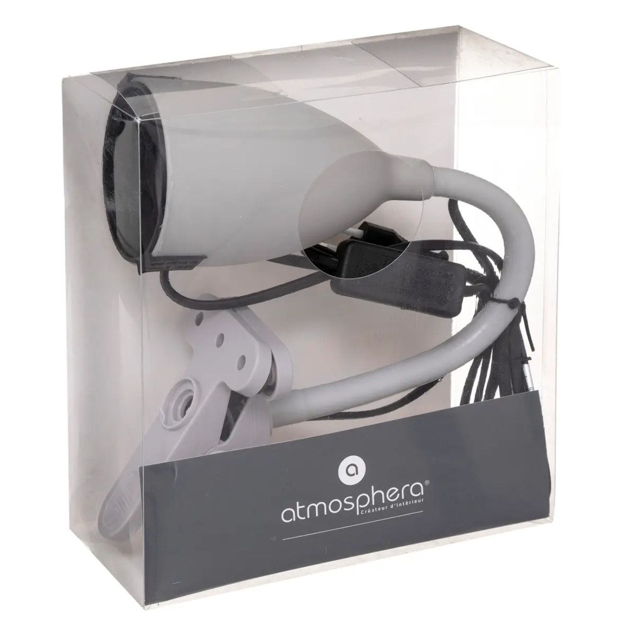 Lampe pince "Sily" gris H43cm