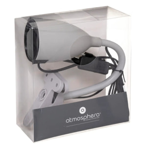 Lampe pince "Sily" gris H43cm