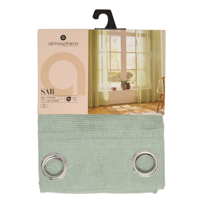 Voilage Sab 240x140cm vert céladon