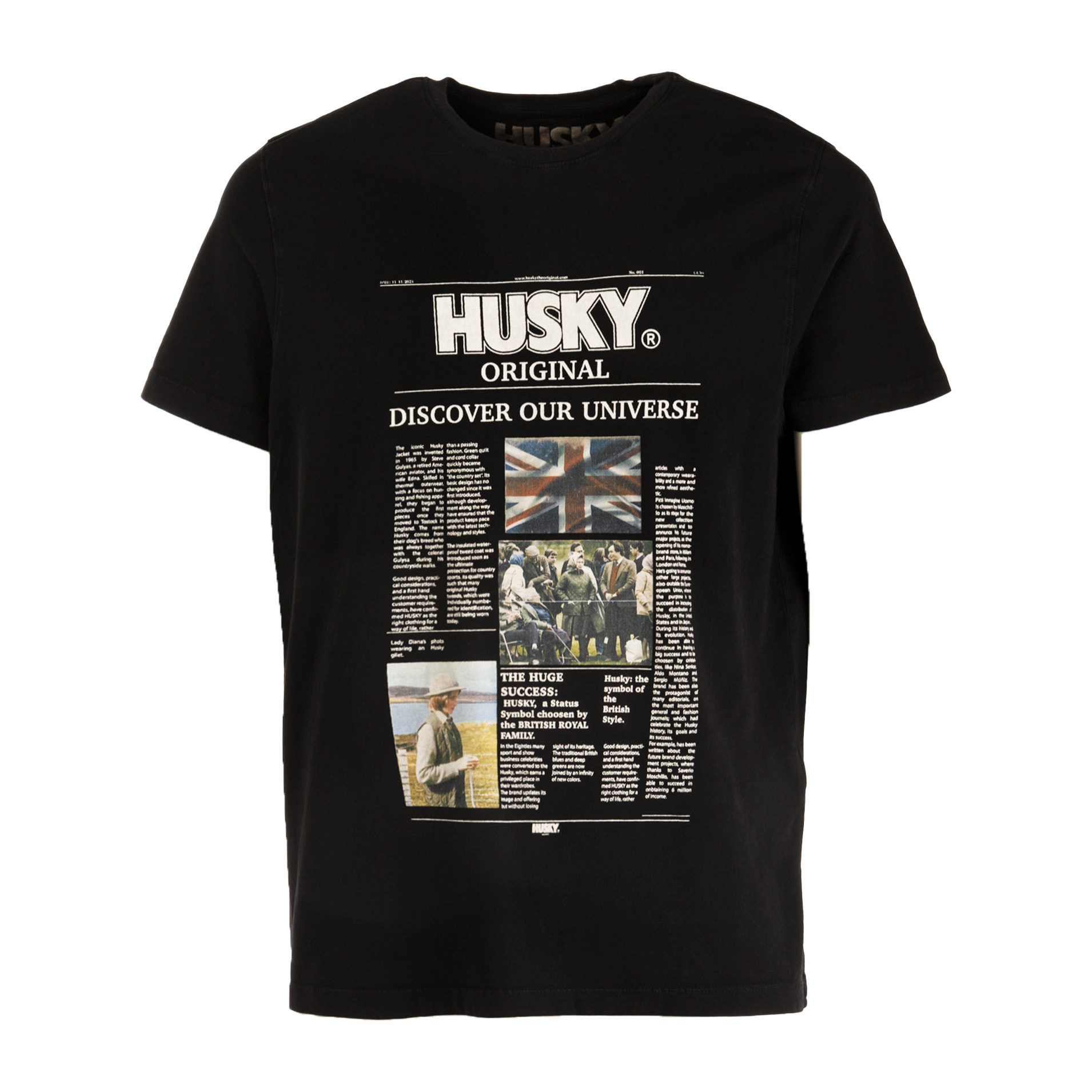 HUSKY t-shirt uomo black