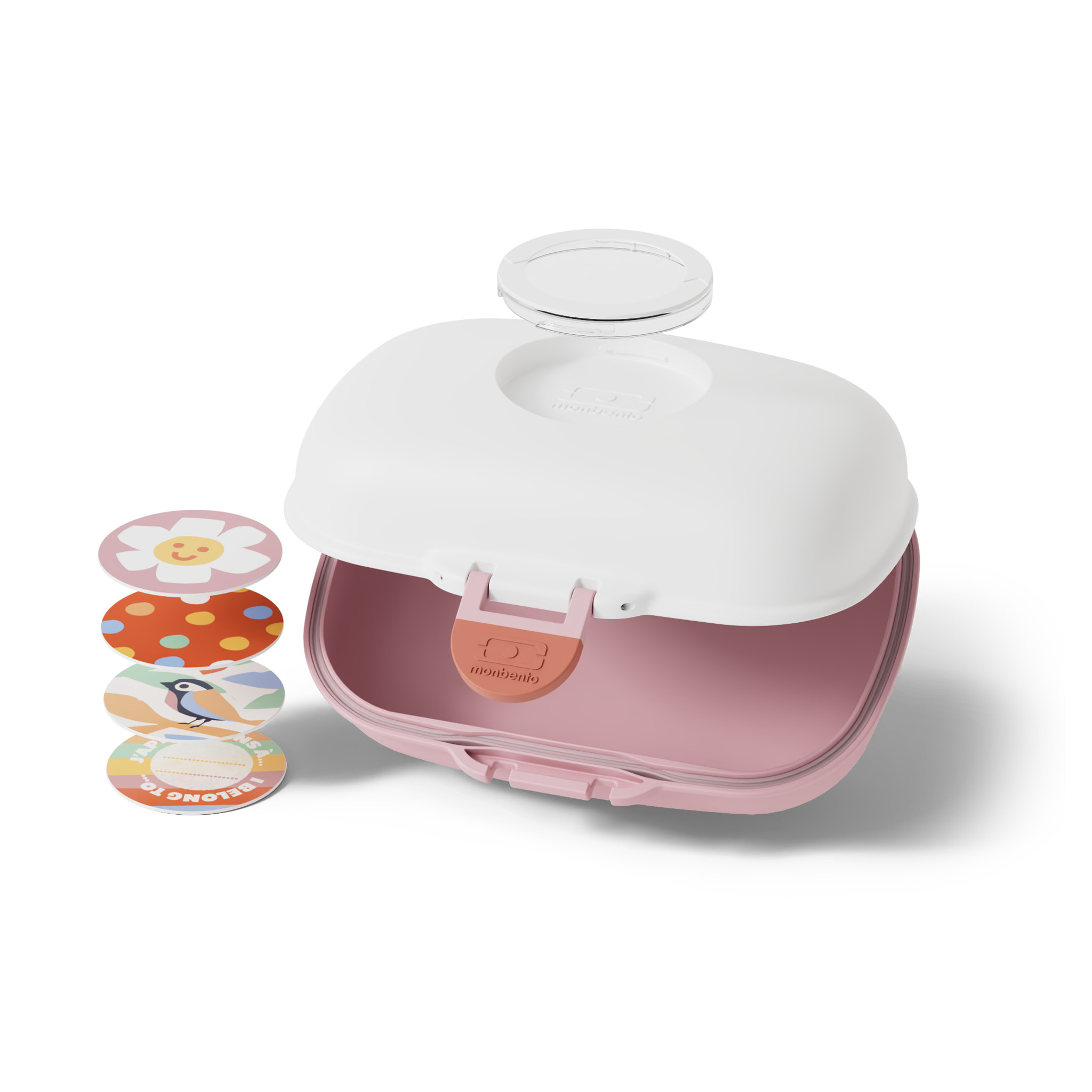Boîte à goûter enfant Gram 600ml blanc et rose
