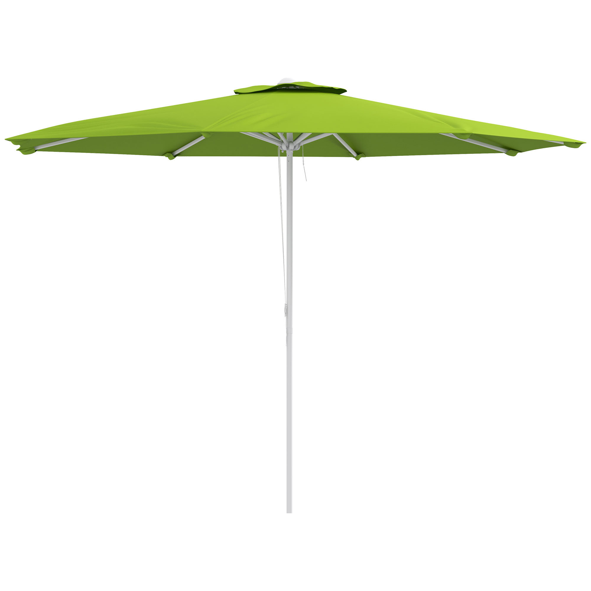 Parasol de jardin octogonal réglable Ø 292 x 242H cm métal polyester haute densité 180 g/m² vert