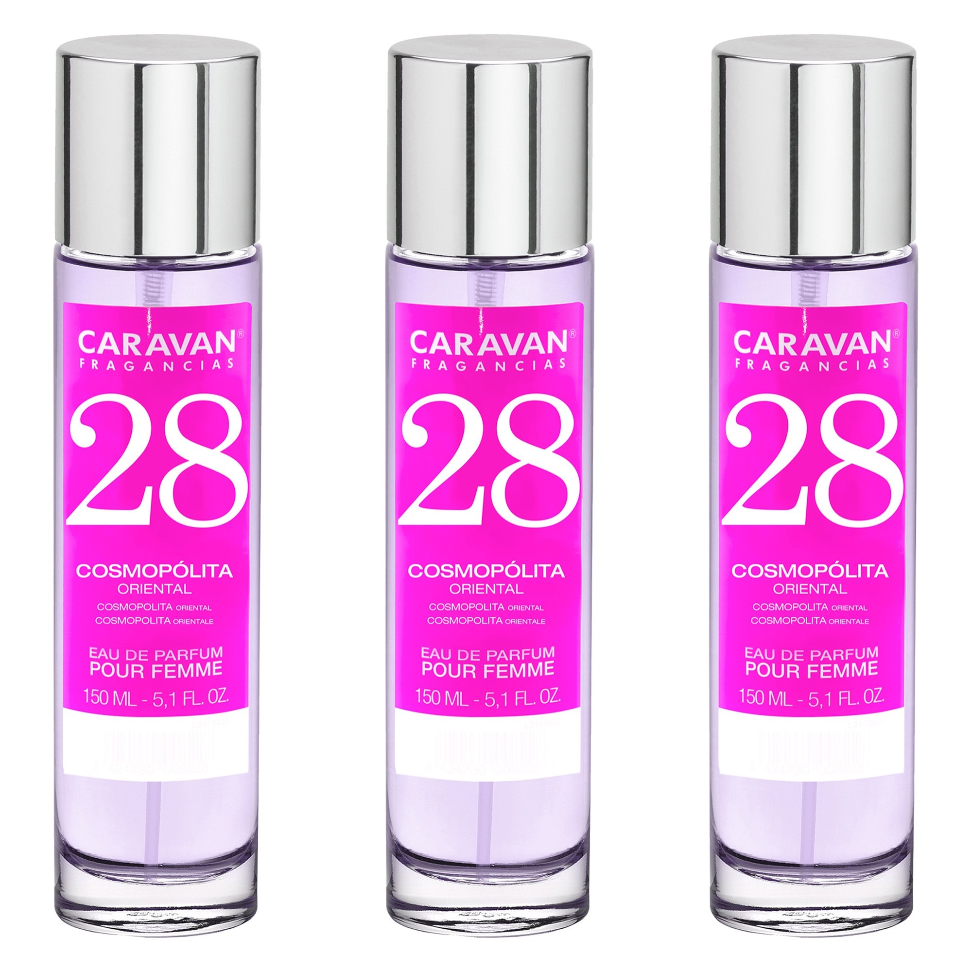 Caravan fragancias set de 3 frascos perfume de mujer nº28, de 150 ml
