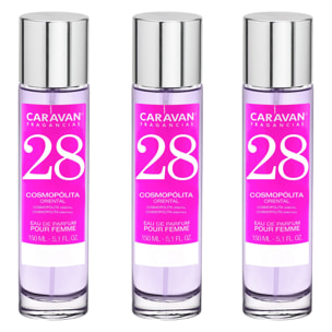 Caravan fragancias set de 3 frascos perfume de mujer nº28, de 150 ml