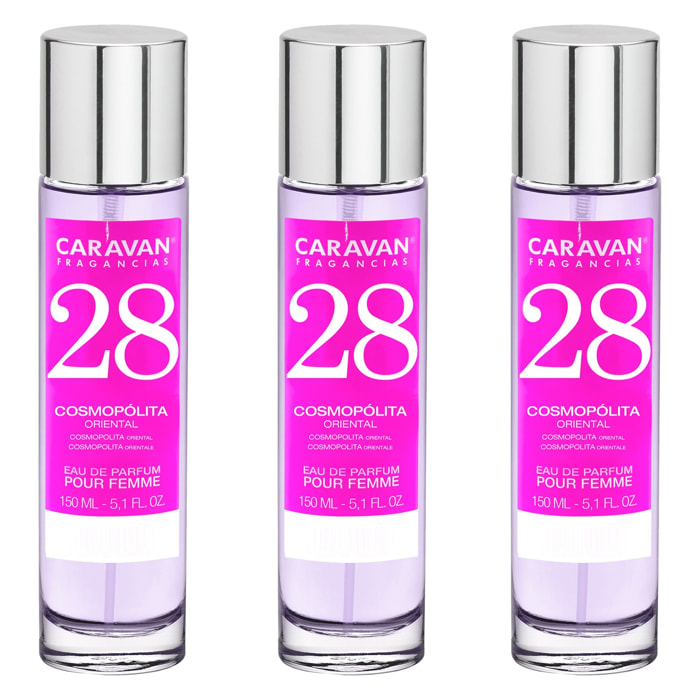 Caravan fragancias set de 3 frascos perfume de mujer nº28, de 150 ml