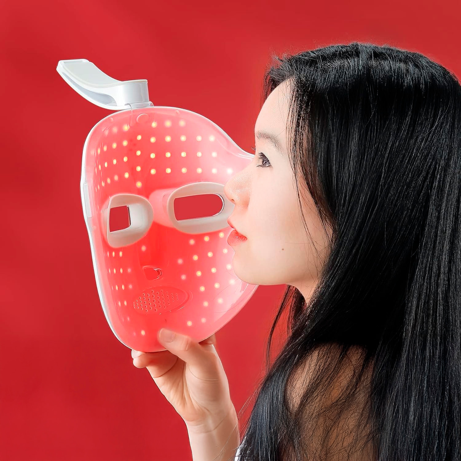 Máscara LED fotónica. Tratamiento de luz 7 colores. Cuidado facial, anti edad, rejuvenecimiento de la piel.