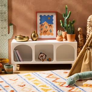 Etagère 3 compartiments "Tara" blanc 90x40x32cm