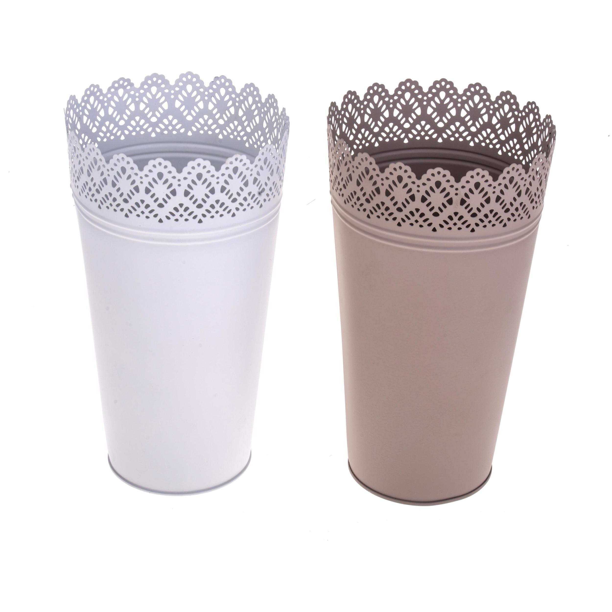 Vaso Orchidea Con Trina. Misure 14,5X26 Cm - Pezzi 6 - 14,5X26X14,5cm - Colore: Incolore - Bianchi Dino - Espositori E Vasi Metallo