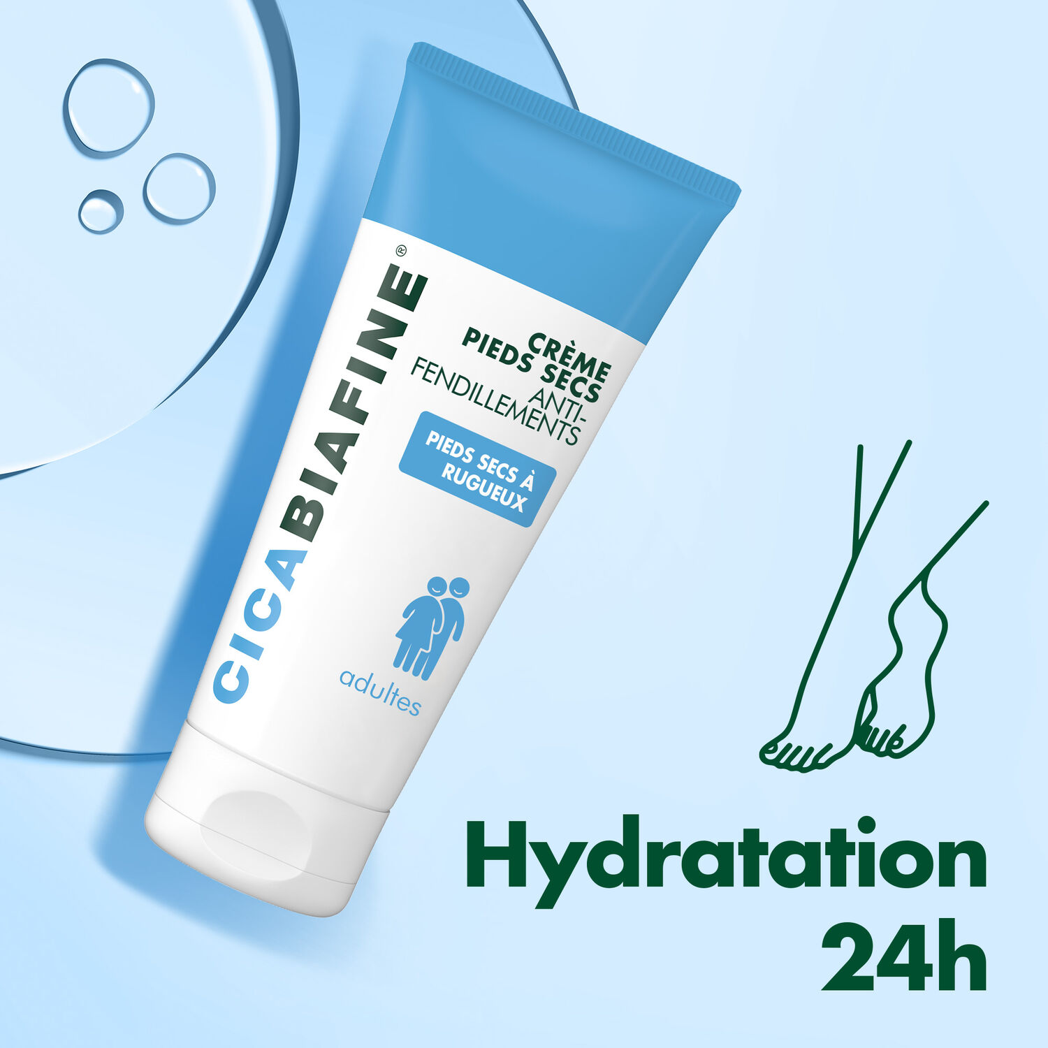 Crème pieds - Crème pieds secs anti-fendillements 100ml