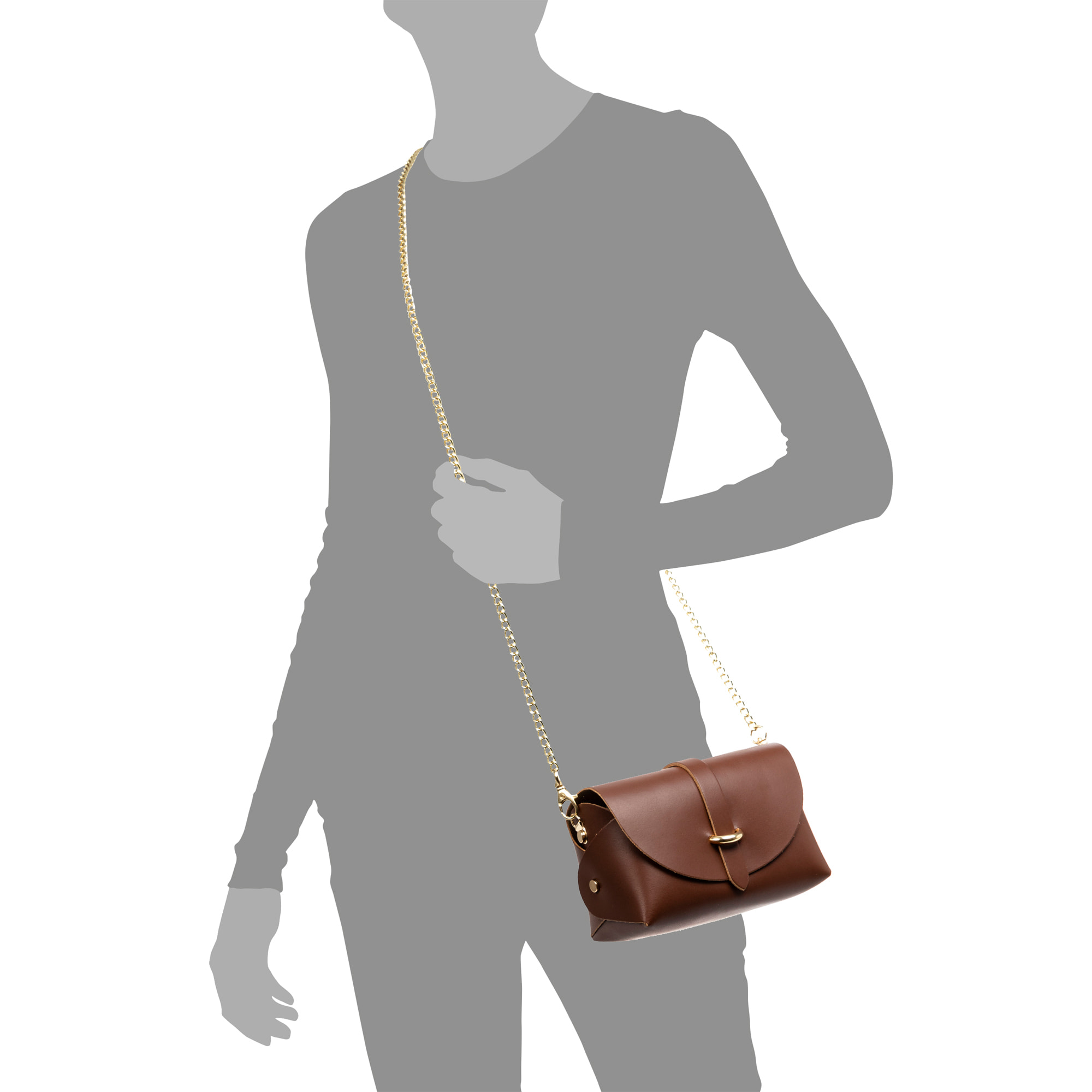 Aurora Borsa a spalla Donna. Vera pelle Ruga