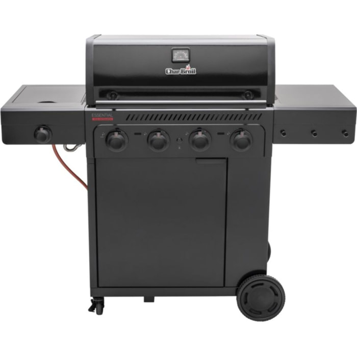 Barbecue gaz CHAR BROIL Essential 4G, sur chariot, 5 brûleurs dont 1 latéral, surface de cuisson 72 x 46 cm