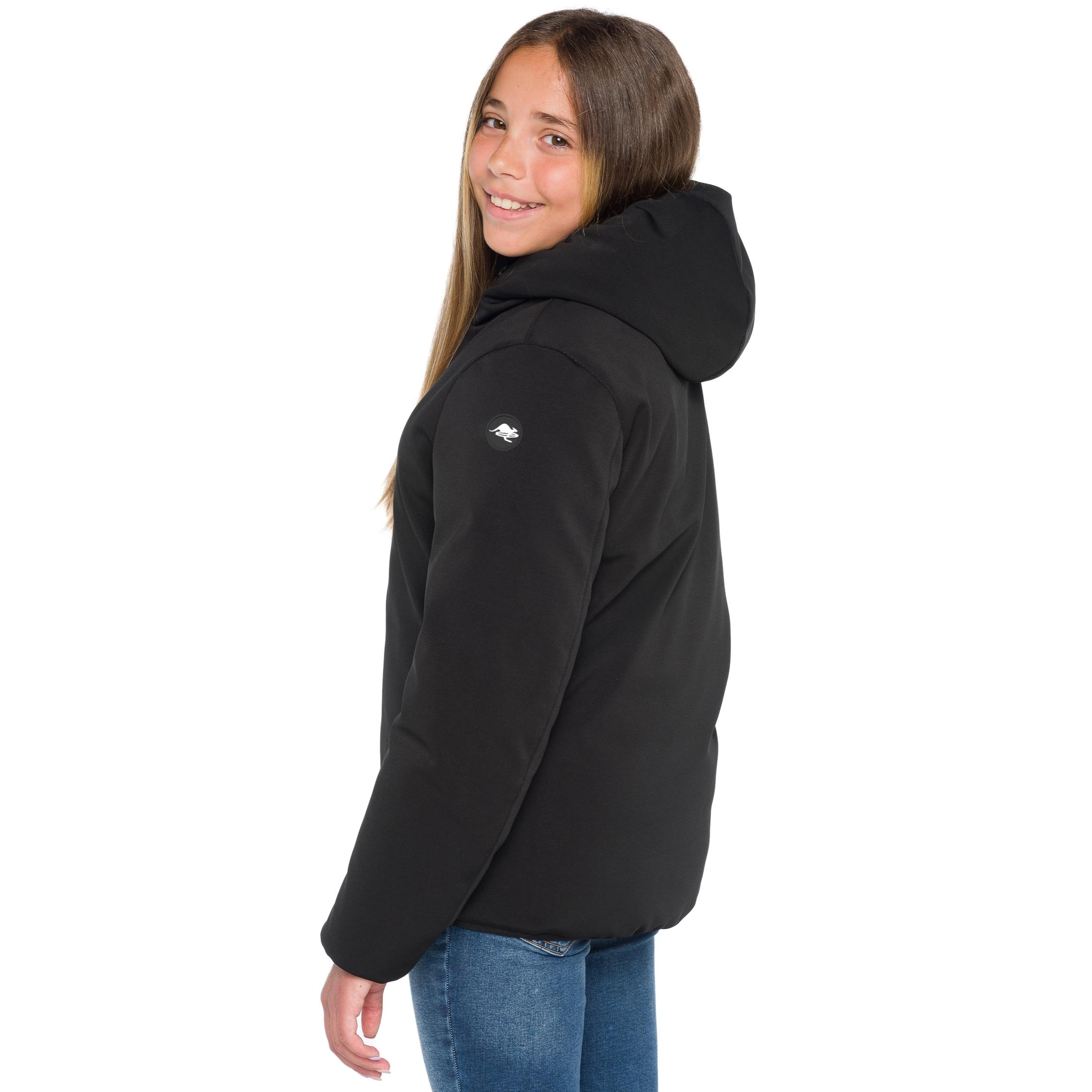 Chaqueta unisex Hot Buttered Tasman acolchada con capucha Negro