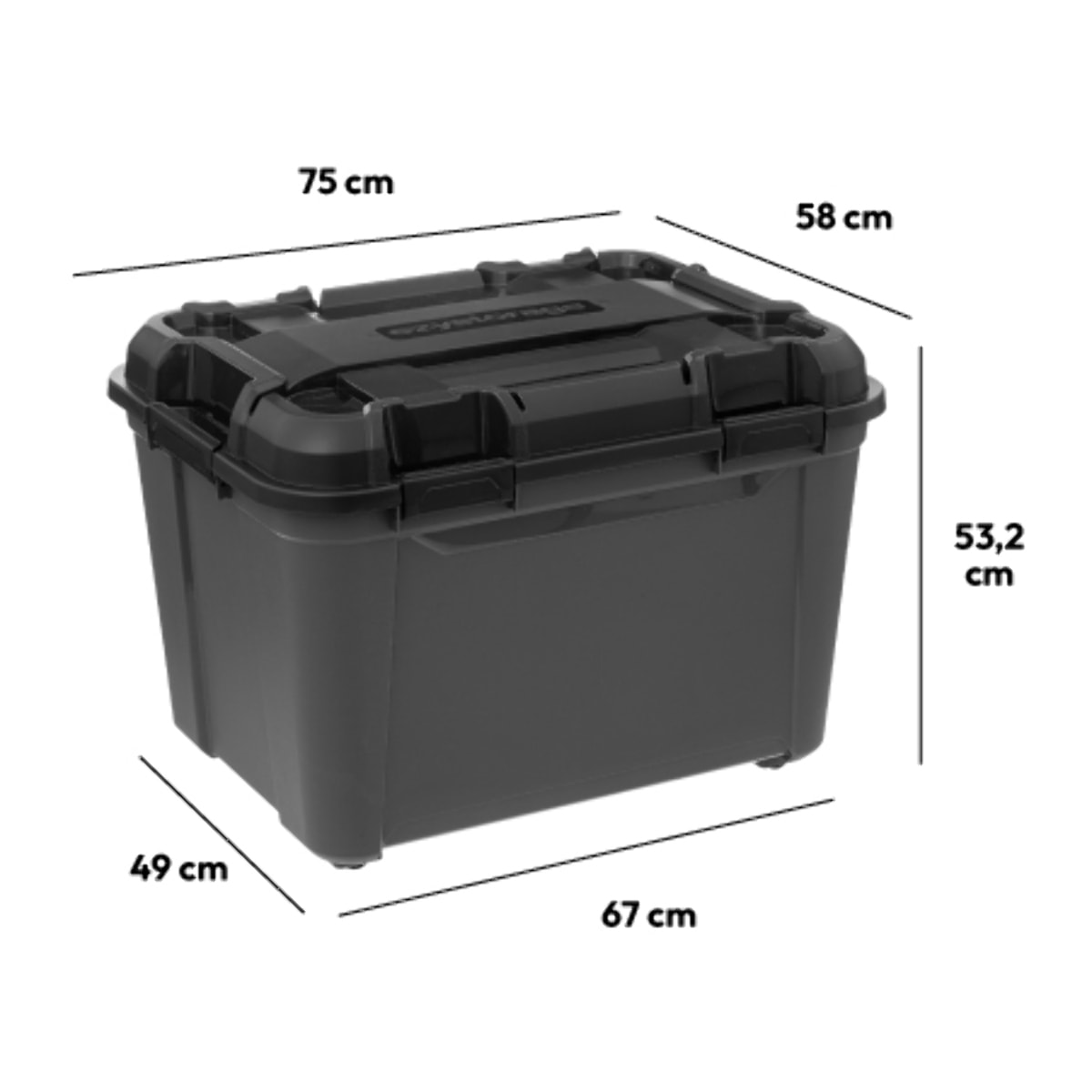 Boîte en plastique 160L noir
