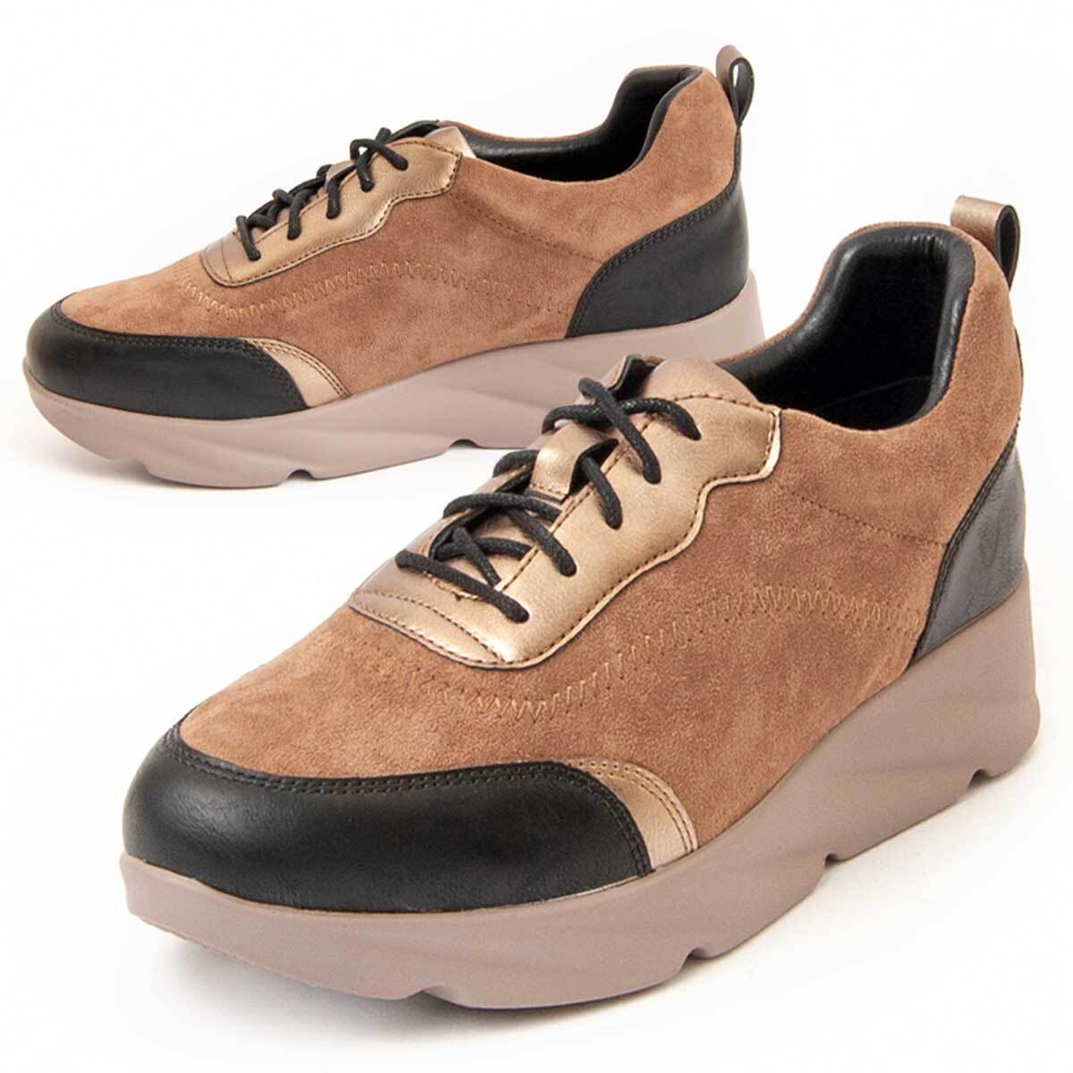 Sneaker De Plataforma - Marron - Altura: 4 Cm