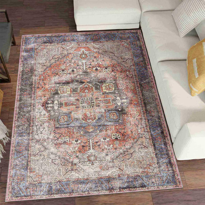 Tapis grand salon  kilim motif oriental, ORIA, tissée et chaleureuse