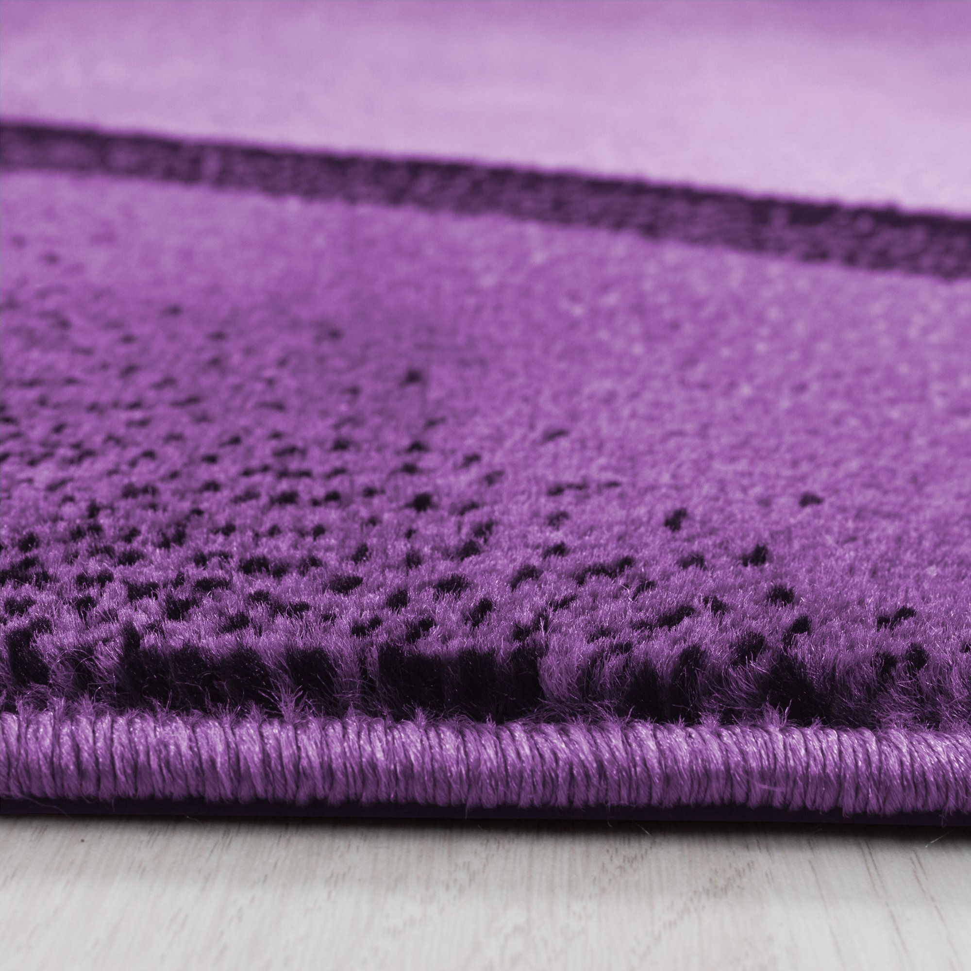 PLUS - Tapis à poils courts vague violet - PLU8010LIL
