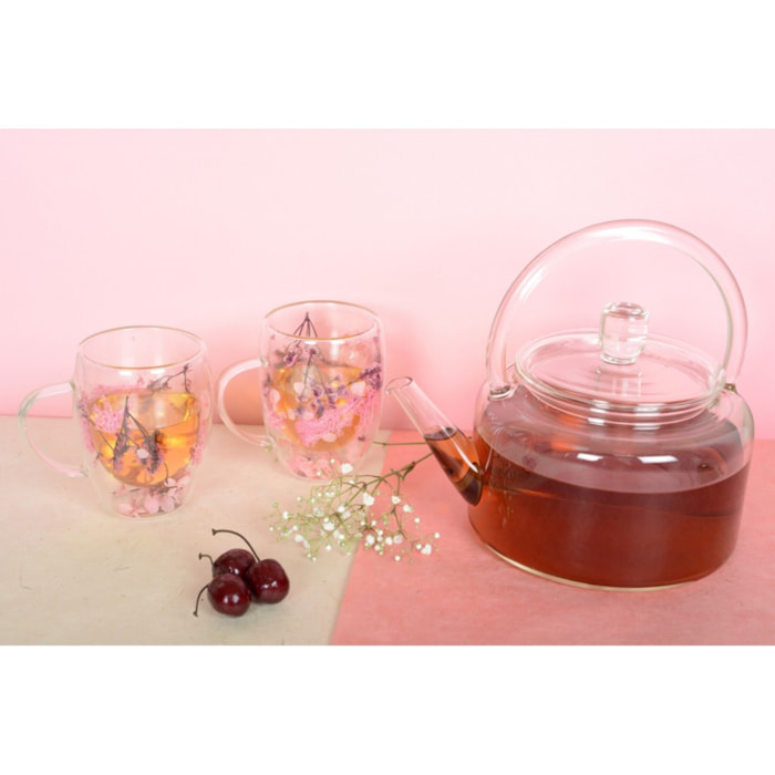 THEIERE EN VERRE - 2 L- 13X24X21.5CM
