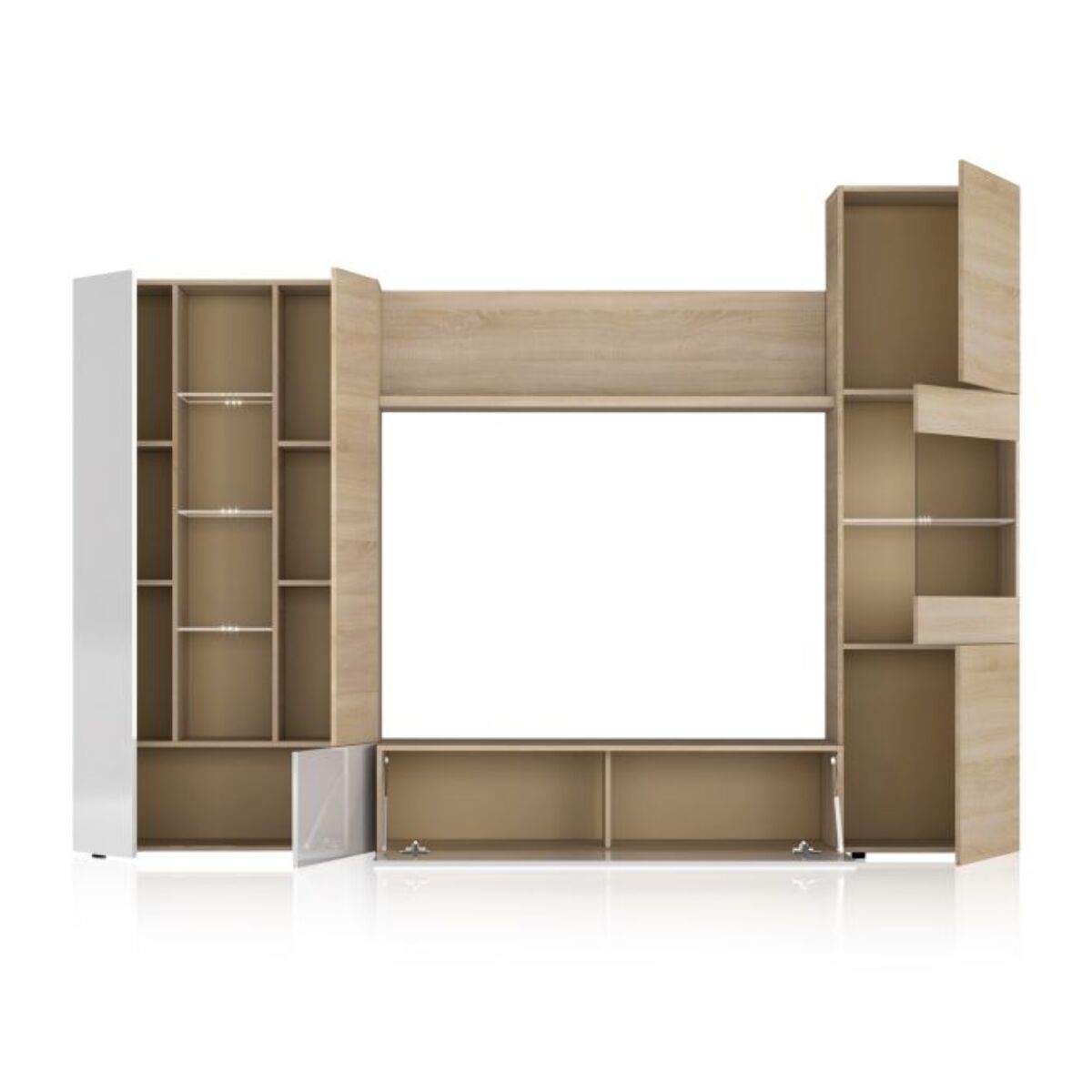 Salón Vinter Leds Blanco - Roble