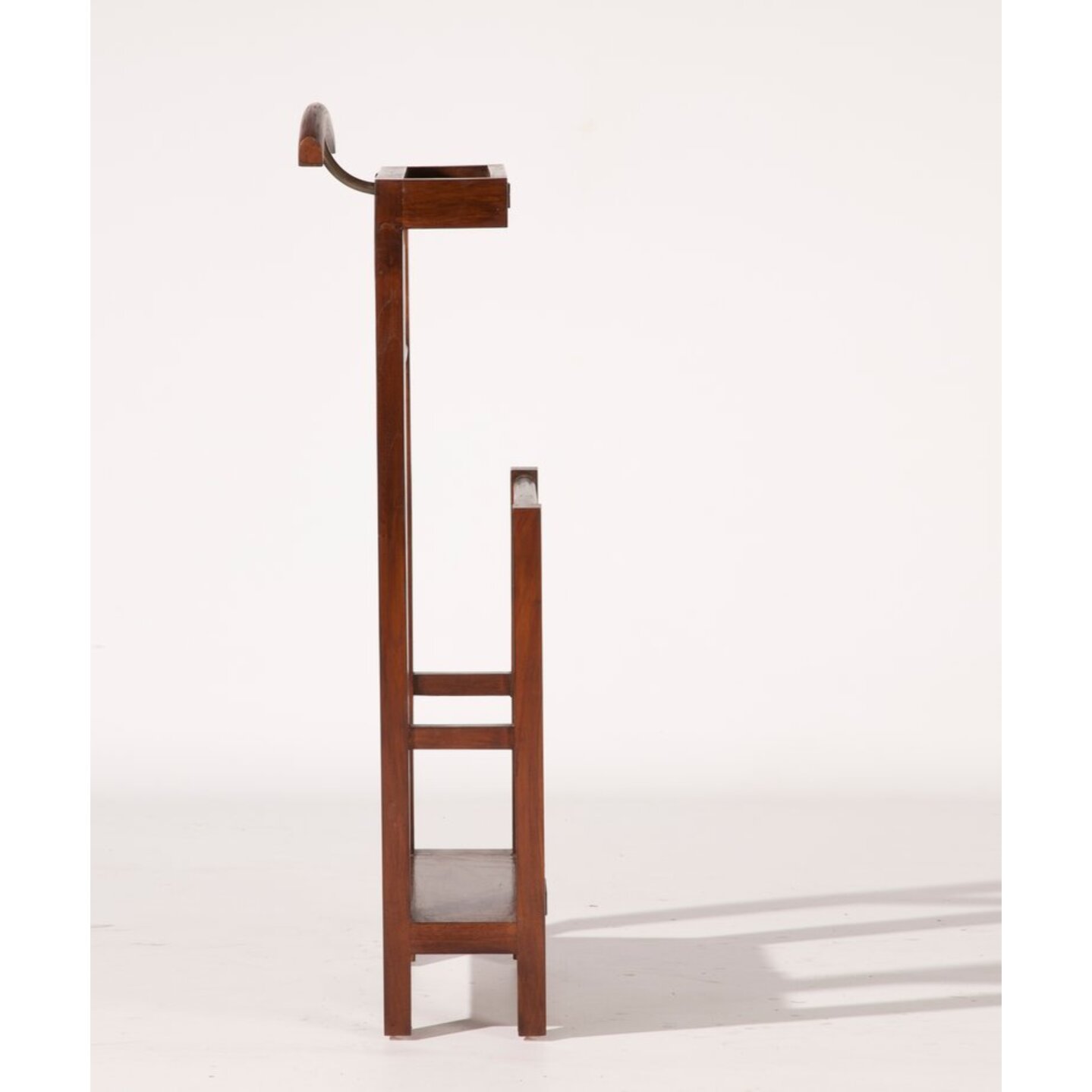 Valet de chambre Gamai -bois massif de mindi, panneau mdf et placage naturel-couleur teck 42 x 113 x 30 cm