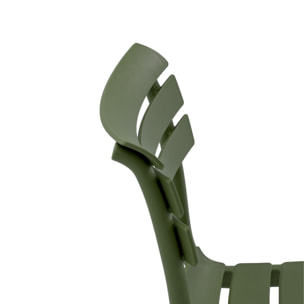 Set 2 sedie in polipropilene colore  verde oliva