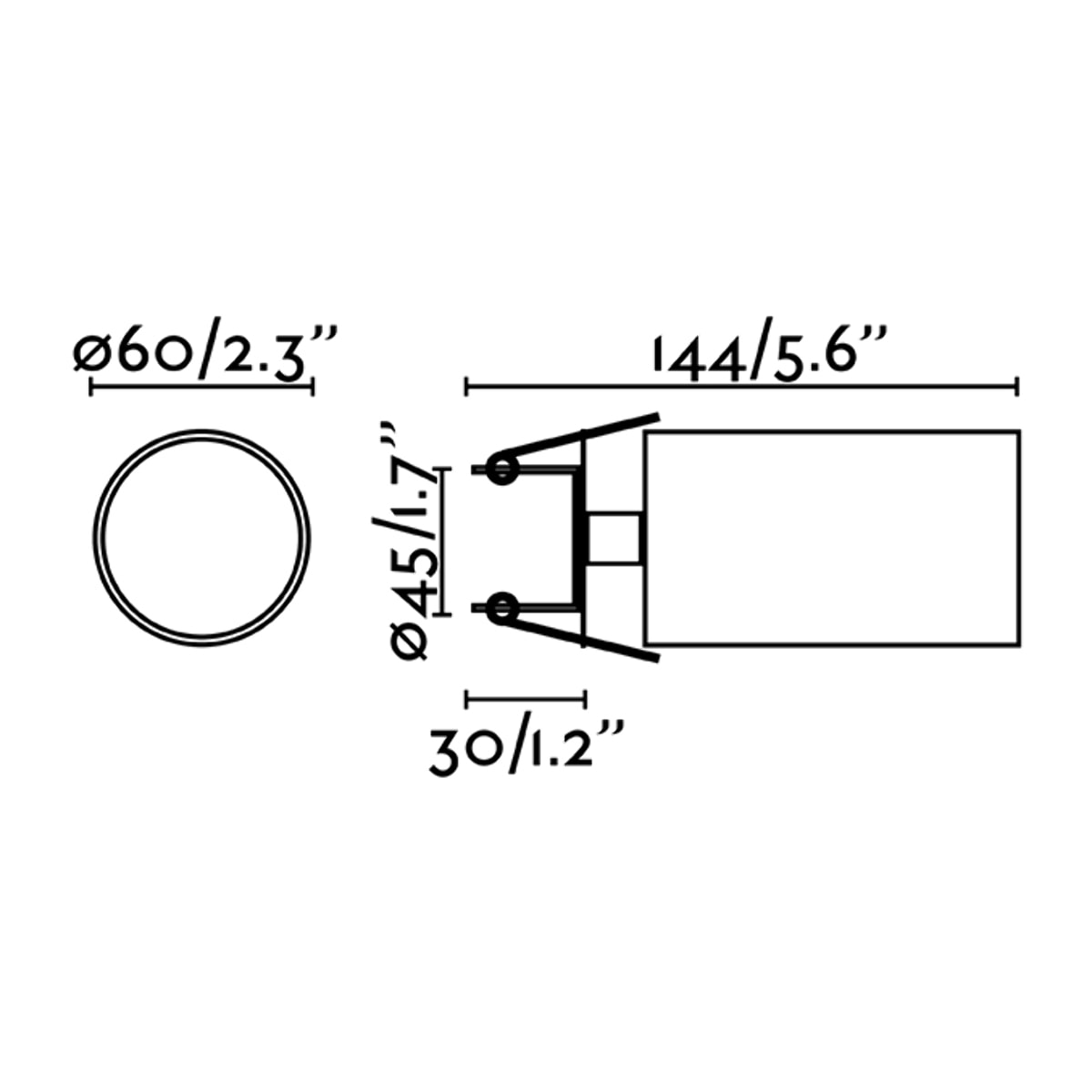 STAN Lampe encastrable noire