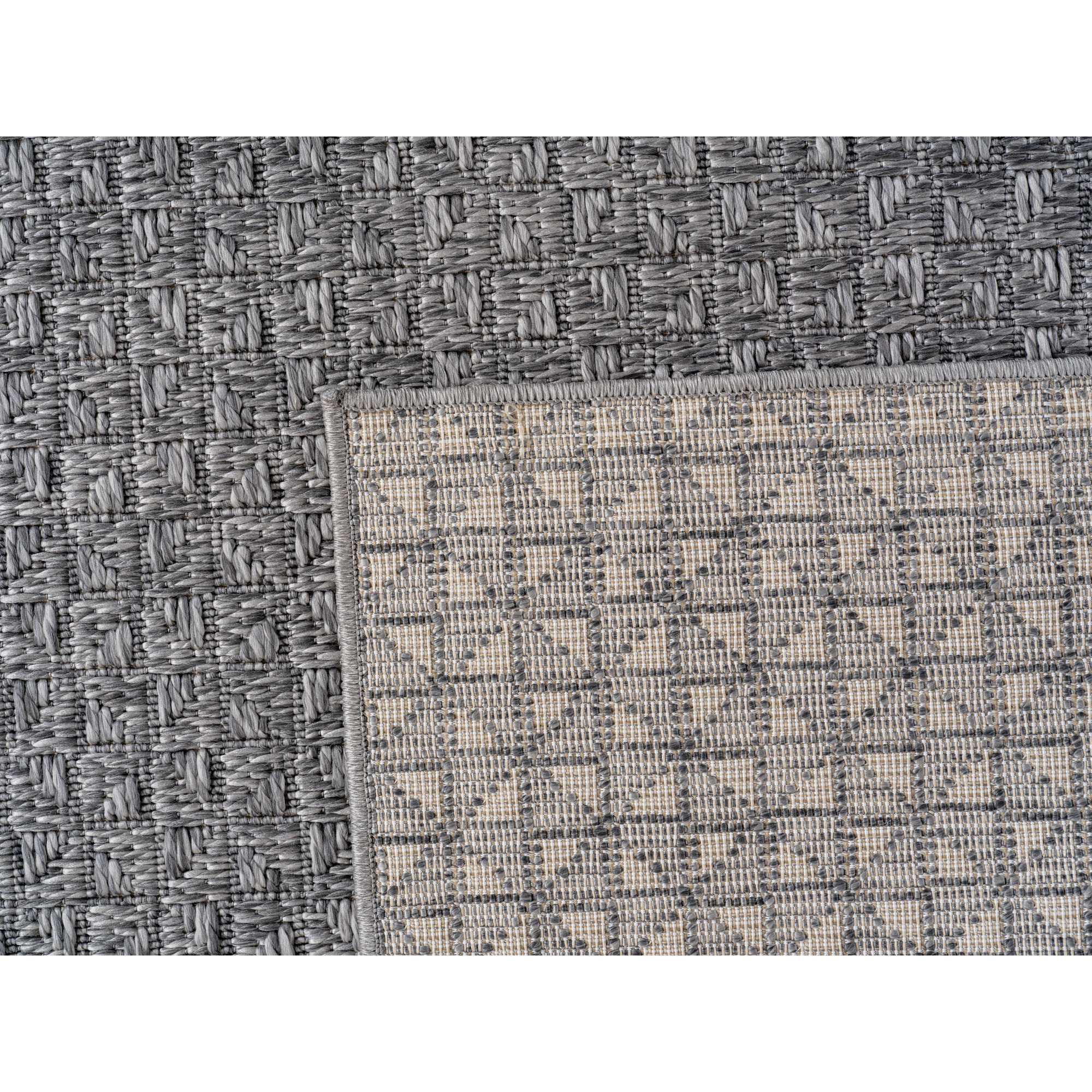 NEREA - Tapis intérieur/extérieur gris, design moderne