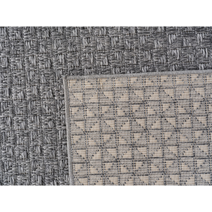 NEREA - Tapis intérieur/extérieur gris, design moderne