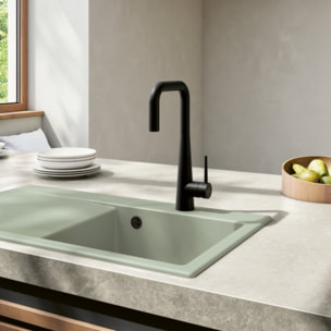 Robinet de cuisine avec douchette VILLEROY & BOCH Konic noir mat