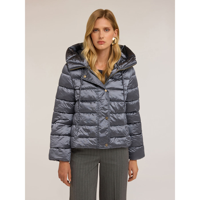 Motivi - Plumífero de nailon brillante - Light - blue