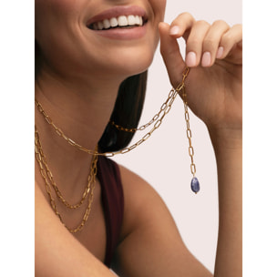 Collana Triple Chic Drop Acciao Placcato Oro