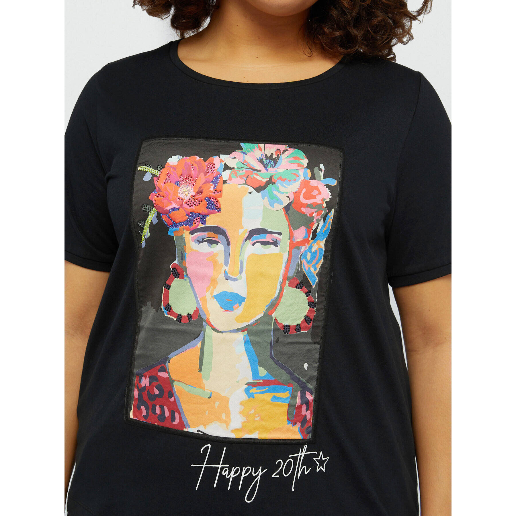 Fiorella Rubino - Camiseta Happy 20th - Negro