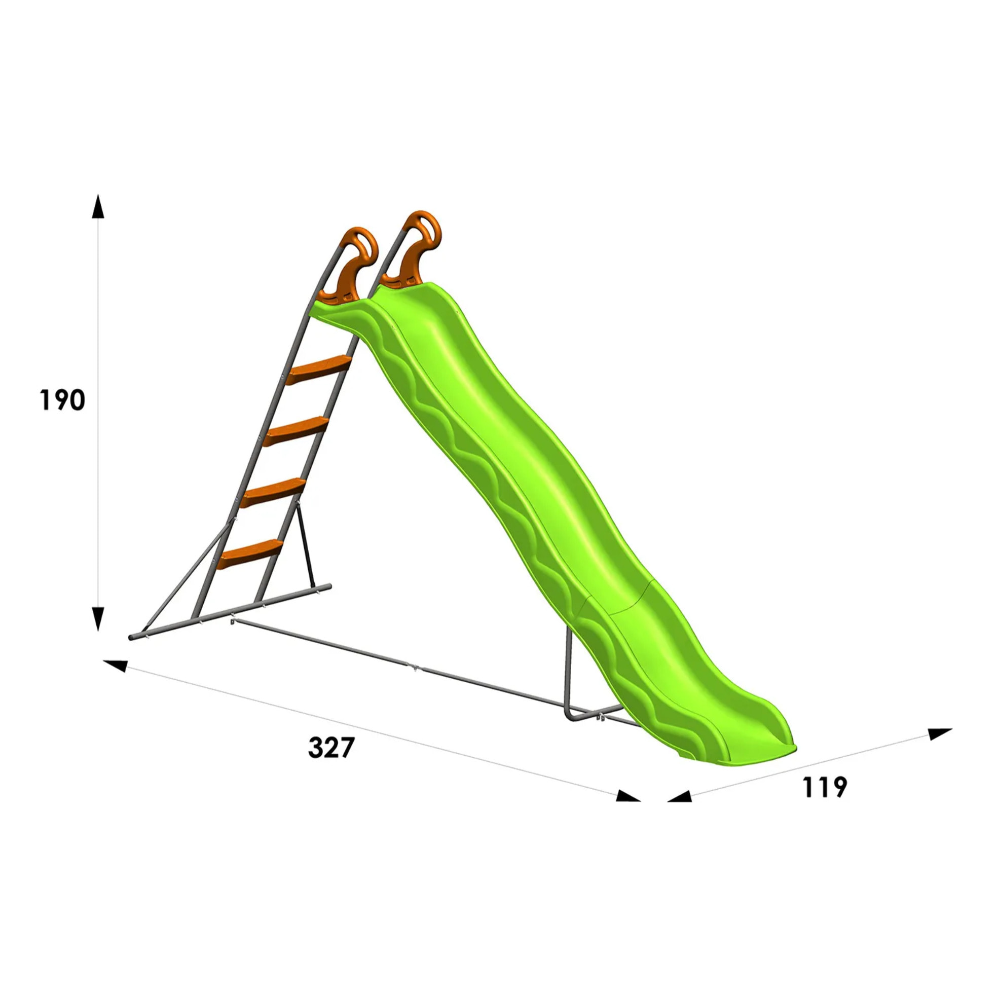 Toboggan ACTOU 3 m, 3-12 ans