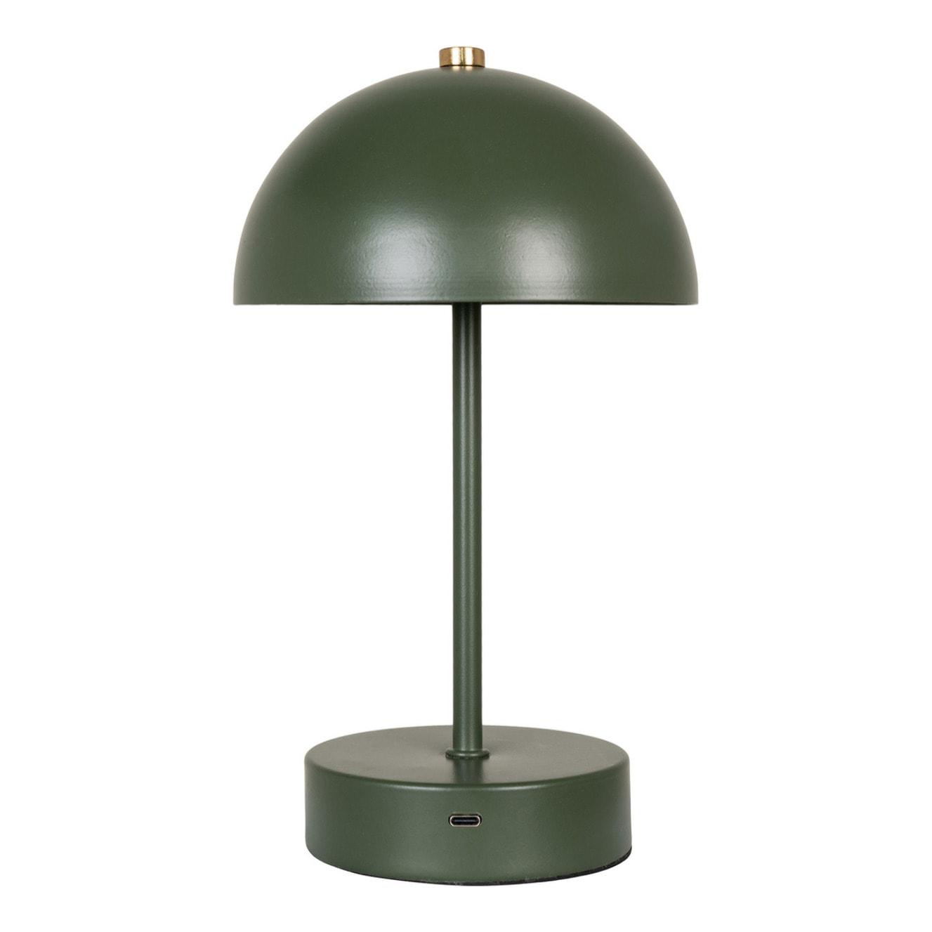 Lampada da Tavolo LED Ricaricabile Holt — Verde e Ottone in Metallo
