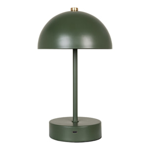 Lampada da Tavolo LED Ricaricabile Holt — Verde e Ottone in Metallo