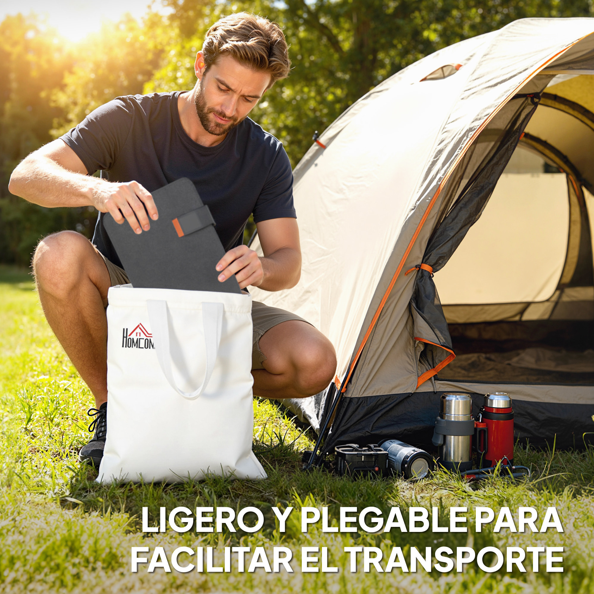 36W Cargador Solar Plegable, Panel Solar Portátil con Puertos USB-A y Tipo-C, IP67 Impermeable, Placa Solar Plegable con Superficie de ETFE, para Cargar Teléfonos, Tablets, Camping y Senderismo