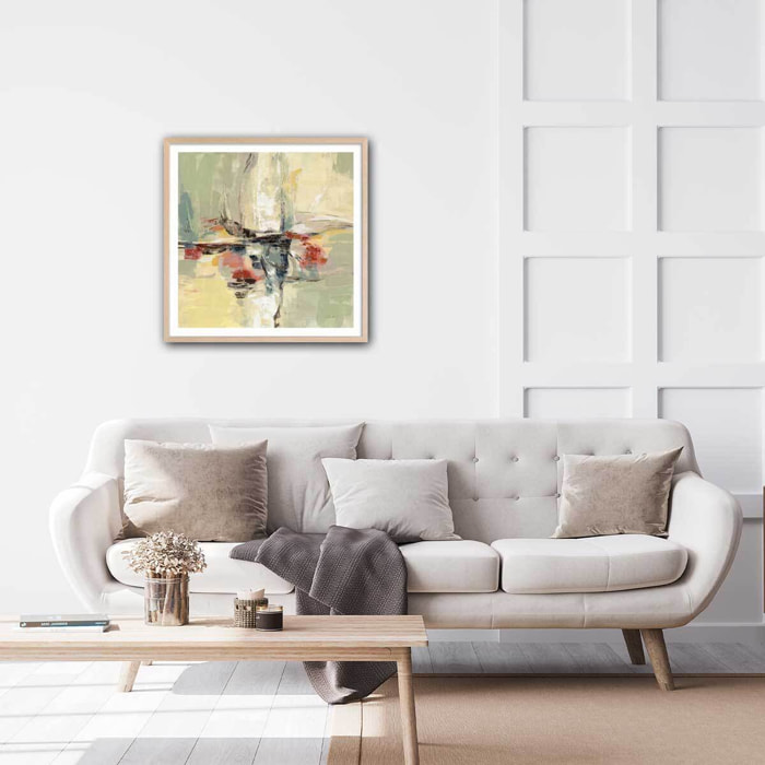 Affiche Ambiance des îles Affiche + cadre en bois - Chêne