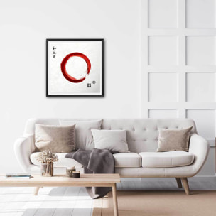 Affiche zen circle japonnais Affiche sous cadre noir