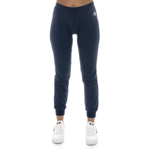 Pantalón de mujer de algodón sin forro polar con puños Leone Basic