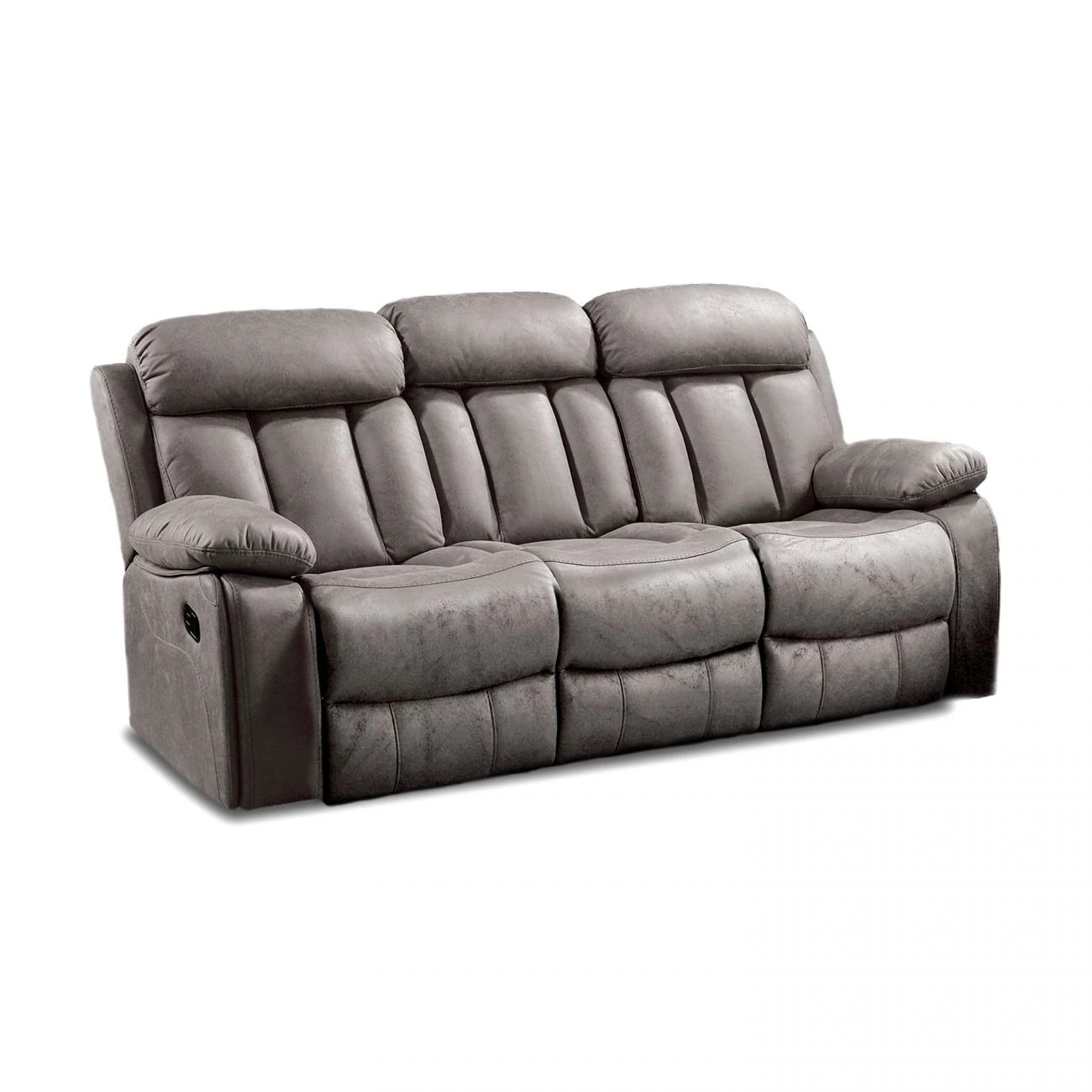 Sofá relax de 3 plazas con reposapiés elevable en marengo 208 cm Kendal Marengo