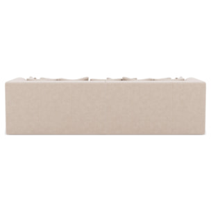 Onyx - canapé droit 4 places avec double méridienne - assise profonde - en velours côtelé - Beige