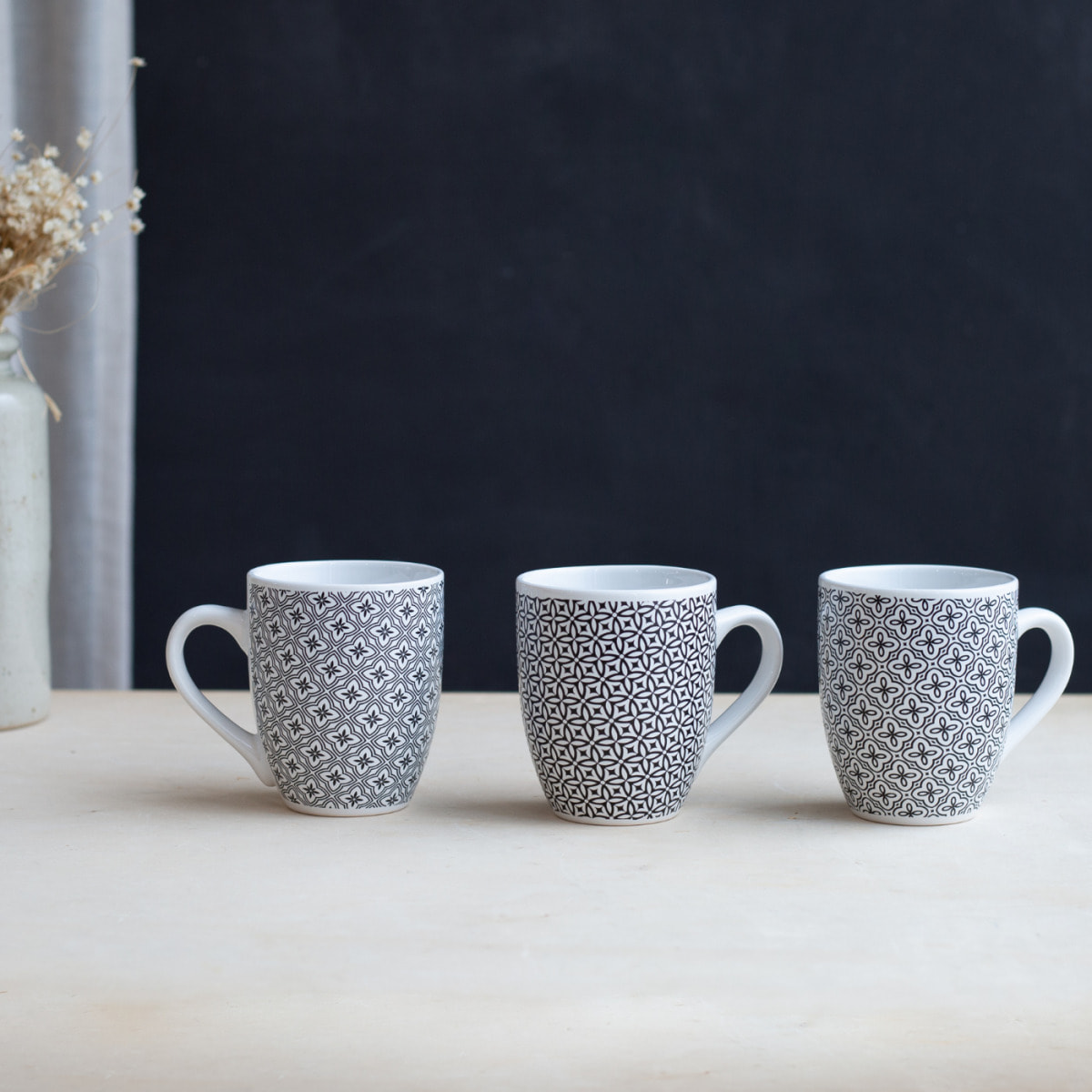 Lot de 6 mugs, VILLA LES PINS