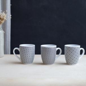 Lot de 6 mugs, VILLA LES PINS