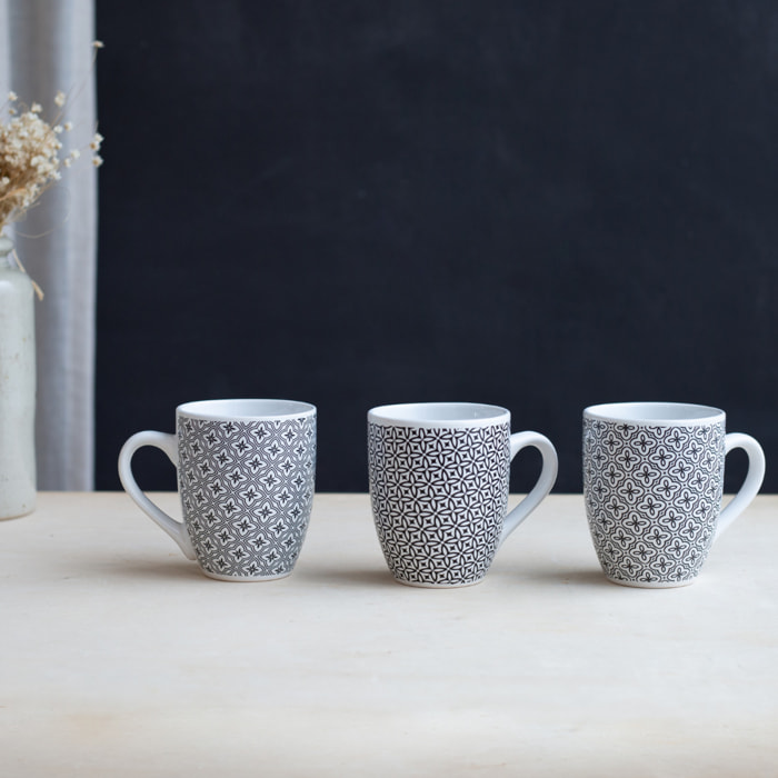 Lot de 6 mugs, VILLA LES PINS