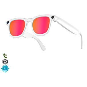 Gafas inteligentes CY01. Con cámara para fotos y videos de 8 MPX, traductor AI en tiempo real y control de música/llamadas.