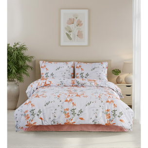 Parure housse de couette et taie(s) d'oreiller coton imprimé