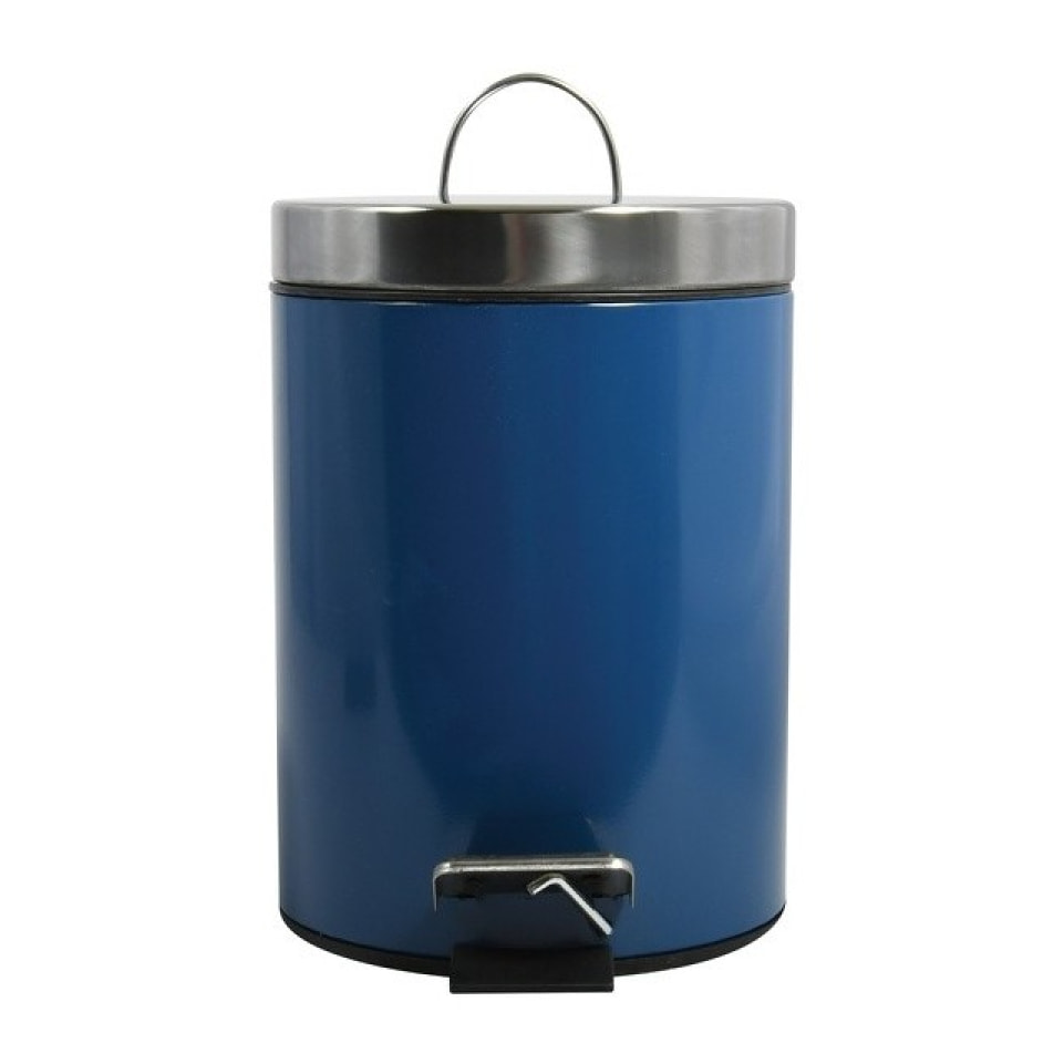 Poubelle à pédale Inox 3L Bleu MSV