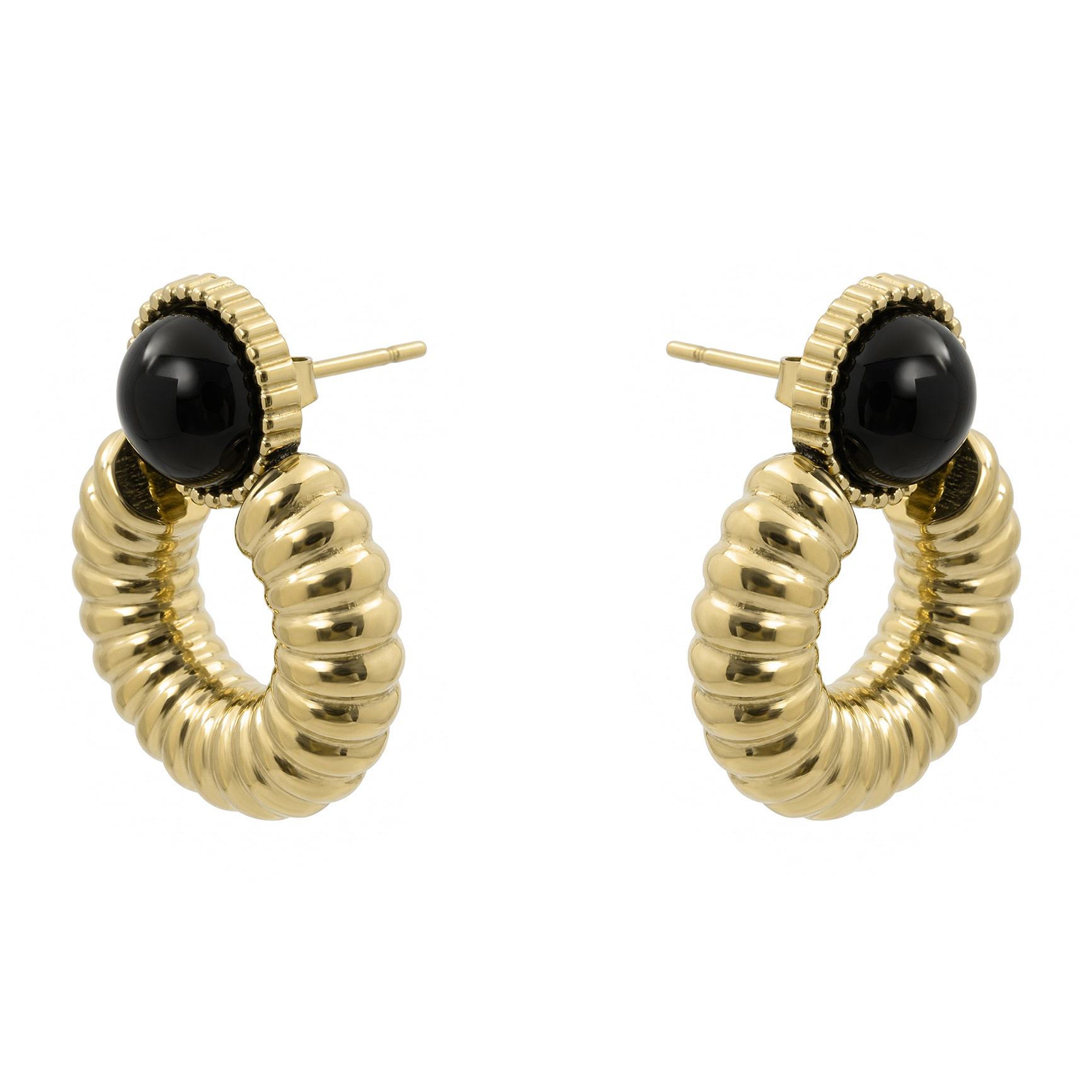 Pendientes Mugor acabado oro amarillo 18k