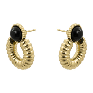 Pendientes Mugor acabado oro amarillo 18k
