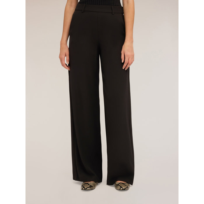 Motivi - Pantalones palazzo con banda lateral - Negro