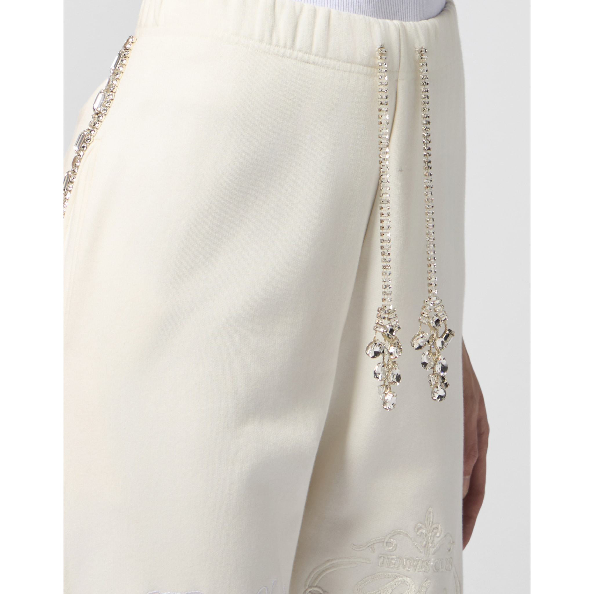 PHILIPP PLEIN Washed Joggers Tennis Club Crystals